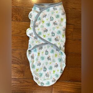 SwaddleMe Elephant Print Baby Swaddle Blanket Small Medium Cotton Infant